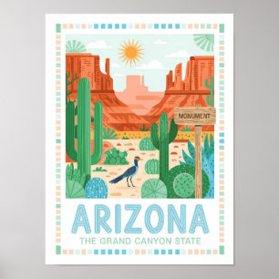 Poster Arizona Grand Canyon State Summer Travel