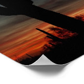 Poster "Arizona is Amazing !" Cactus Sunset Sonoran (Coin)