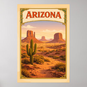 Poster Arizona Monument Valley Vintage