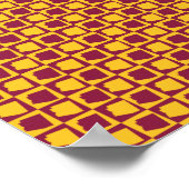 Poster Arizona Pop Art Checkerboard Maroon Gold Pattern (Coin)