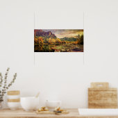 Poster Arizona River Sonoran Desert Mountains 24" x 11" (Cuisine)