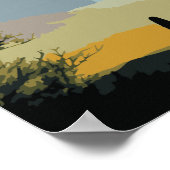 Poster Arizona Saguaro Cactus Sunset sud-ouest (Coin)