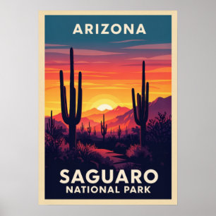 Poster Arizona Saguaro National Park V01