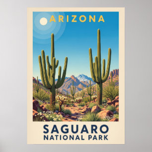 Poster Arizona Saguaro National Park V02
