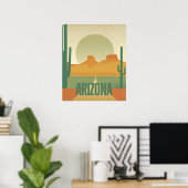 Poster Arizona Sunset - Paysage du désert (Bureau à domicile)