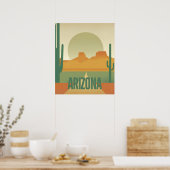 Poster Arizona Sunset - Paysage du désert (Cuisine)
