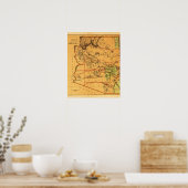 Poster Arizona TerritoireCarte panoramiqueArizona (Cuisine)