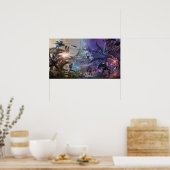 Poster ARK Survival Évolution Dinosaur Zone de guerre (Cuisine)