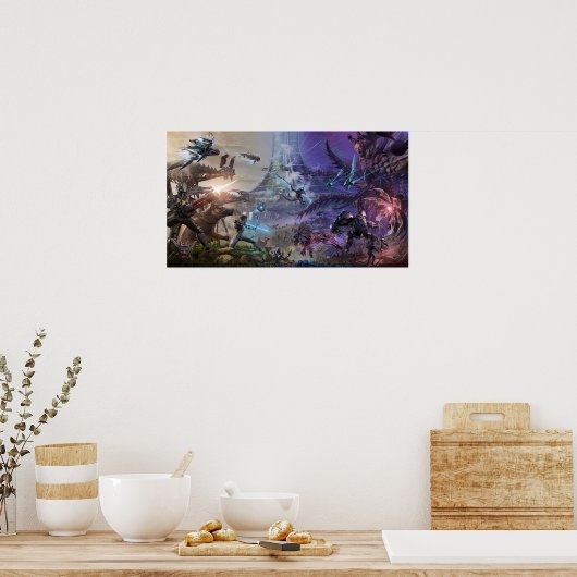 Poster ARK Survival Évolution Dinosaur Zone de guerre (Cuisine)