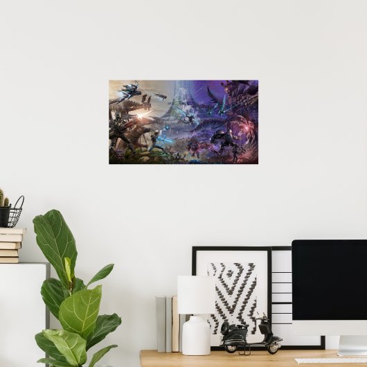 Poster ARK Survival Évolution Dinosaur Zone de guerre (Bureau à domicile)