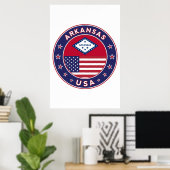 Poster Arkansas, États-Unis (Bureau à domicile)