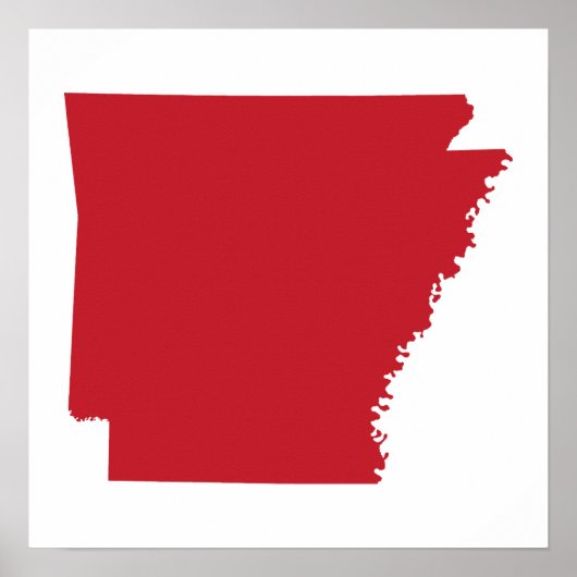 Poster Arkansas rouge (Devant)