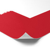 Poster Arkansas rouge et blanc (Coin)