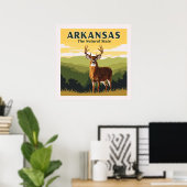 Poster Arkansas vintage (Bureau à domicile)