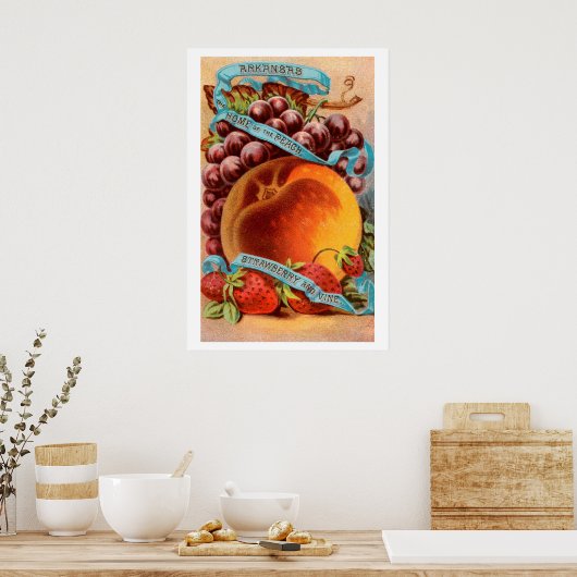 Poster Arkansas Vintage Victorian Era Fruit Ad (Cuisine)