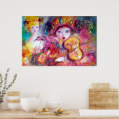 Poster Arlecchino et Colombina / Mascarade vénitienne (Cuisine)