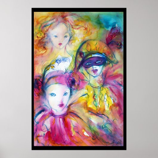 POSTER ARLECCHINO PIERO ET COLOMBINA (Devant)