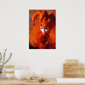 Poster Arlequin à Orange au Carnaval de Venise (Cuisine)
