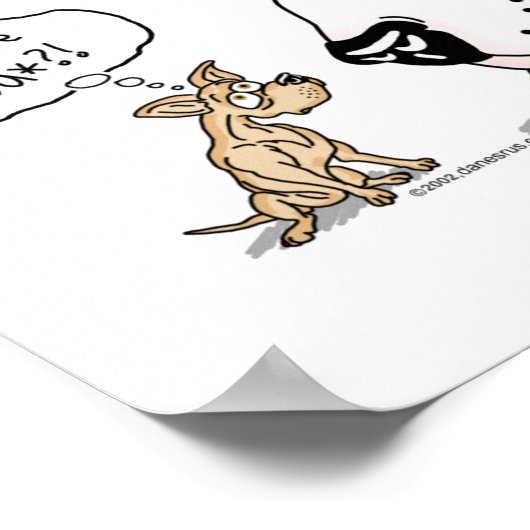 Poster Arlequin Dane & Chihuahua (Coin)