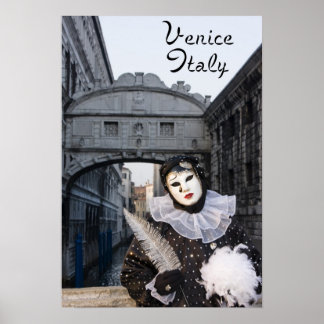 Poster Arlequin sur le pont des Soupirs