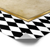 Poster Arlequin vintage Jardin Tournesols (Coin)