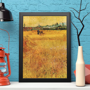 Poster Arles : Vue des champs de blé par Vincent van Gogh