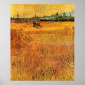Poster Arles : Vue des champs de blé par Vincent van Gogh (Devant)