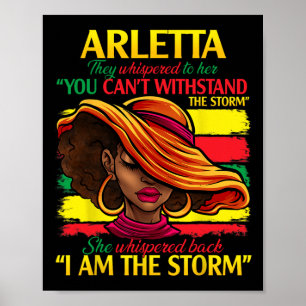 Poster Arletta Prénom de famille Nom de famille Noir Hist