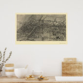 Poster Arlington, NJ Panoramic Map - 1907 (Cuisine)