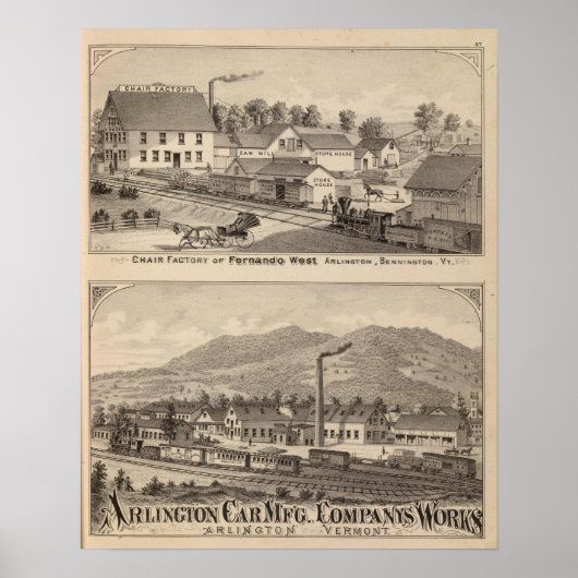 Poster Arlington Vermont (Devant)