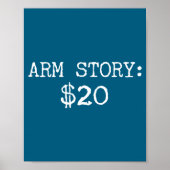 Poster Arm Amputee Funny Gift Humor Missing Limb Quote  (Devant)