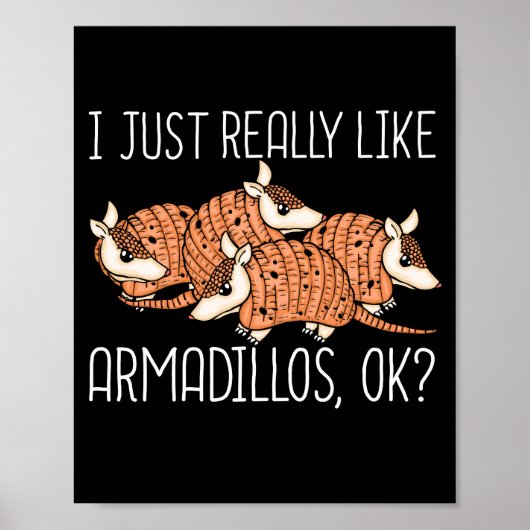 Poster Armadillo Amour Faune Cadeau animal Armadillo (Devant)