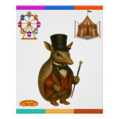 Poster Armand, armadillo ringmaster (Devant)