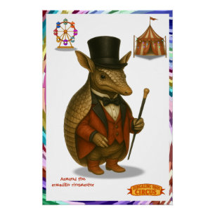 Poster Armand, maître de cérémonie du tatou