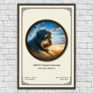 Poster Armant (chien de berger égyptien) Série de zoologi