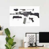 Poster Arme automatique G36 (Bureau à domicile)