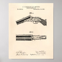 Arme de chargement Breech 1883 Art Brevet - Vieux