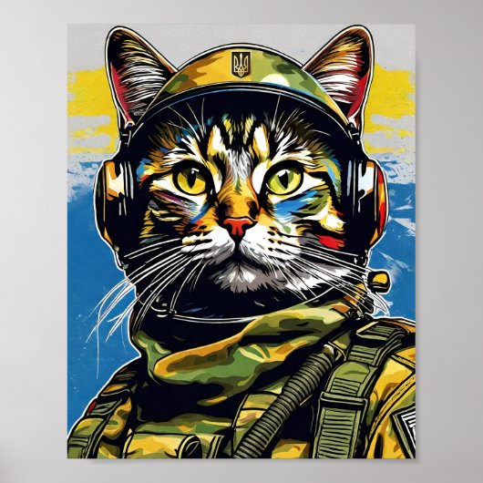 Poster Armée de chats Ukraine (Devant)
