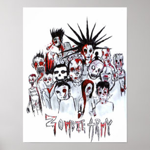 Poster Armée de zombi
