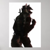 Poster Armée du loup furry (Devant)