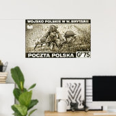 Poster Armée polonaise 2ème guerre mondiale en Angleterre (Bureau à domicile)