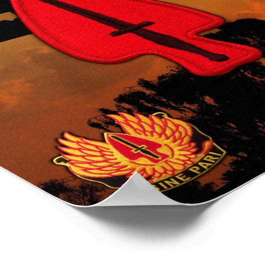 Poster Armée USASOC Opérations spéciales LRRPS LRRP Recon (Coin)