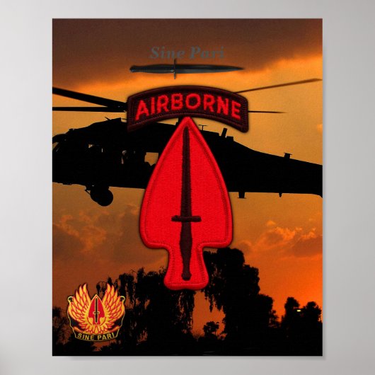 Poster Armée USASOC Opérations spéciales LRRPS LRRP Recon (Devant)