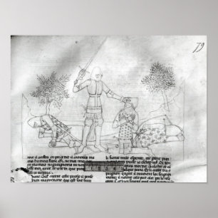 Poster Armer un chevalier sur un champ de bataille