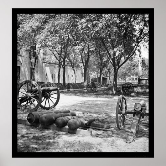 Poster Armes à feu et munitions à Charleston 1865 (Devant)