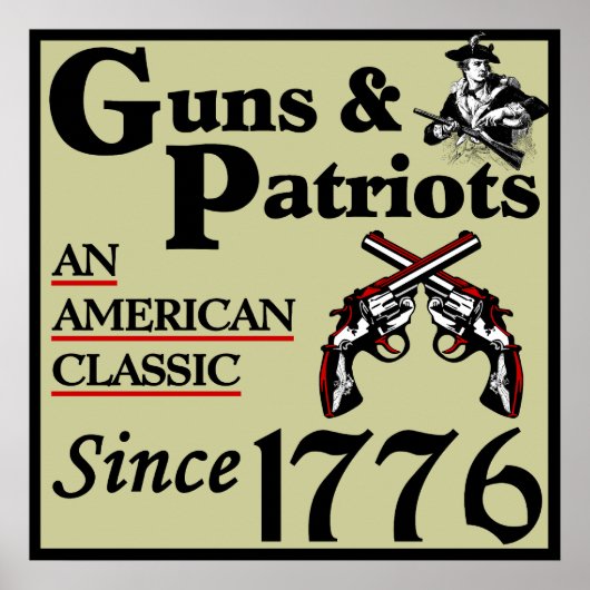 Poster Armes à feu et patriotes (Devant)