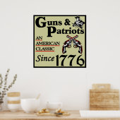 Poster Armes à feu et patriotes (Cuisine)