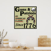 Poster Armes à feu et patriotes (Cuisine)