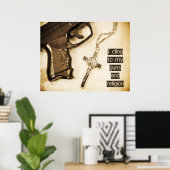 Poster Armes à feu et religion (Bureau à domicile)
