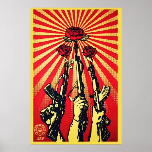 Poster Armes à feu et Roses, 2007 shepard fairey (Devant)